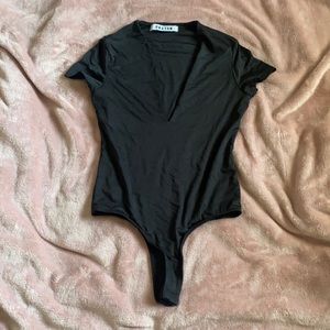 Short sleeve black bodysuit